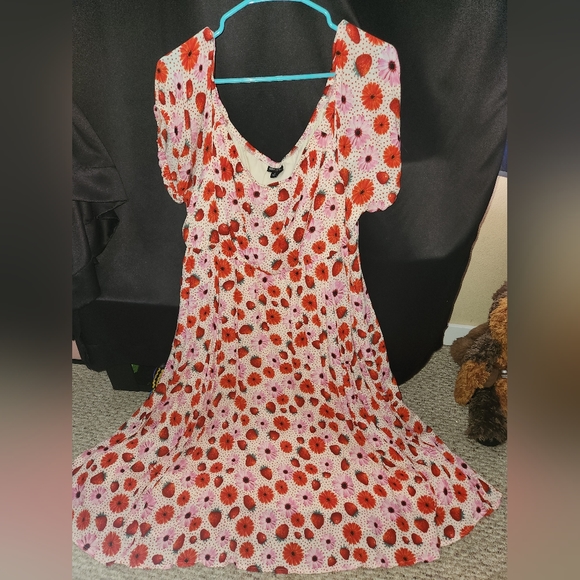 Retro Chic Midi Gauze Puff Sleeve Skater Dress - Picture 4 of 4